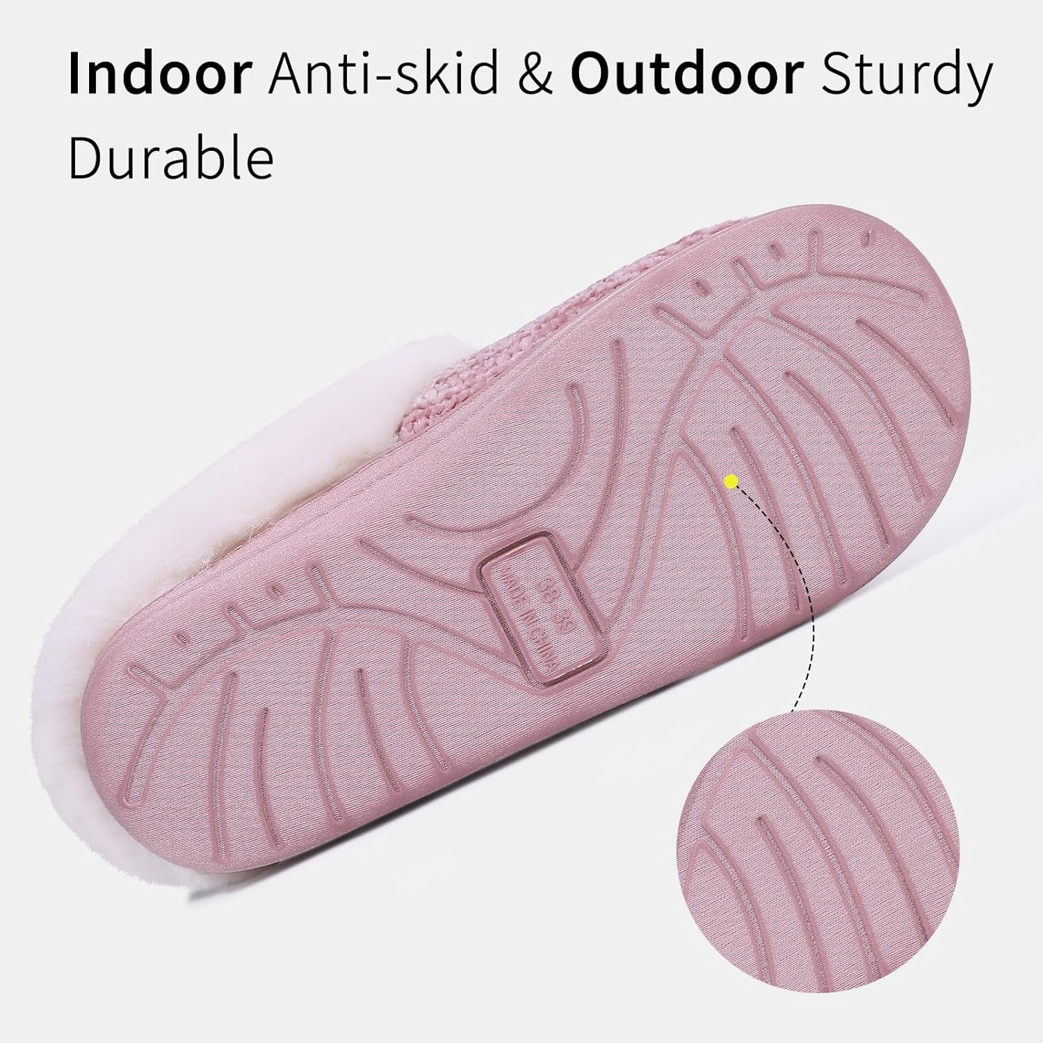 Women's Cozy Chenille House Slippers with Fleece Lining, Memory Foam, and Versatile Indoor/Outdoor Soles