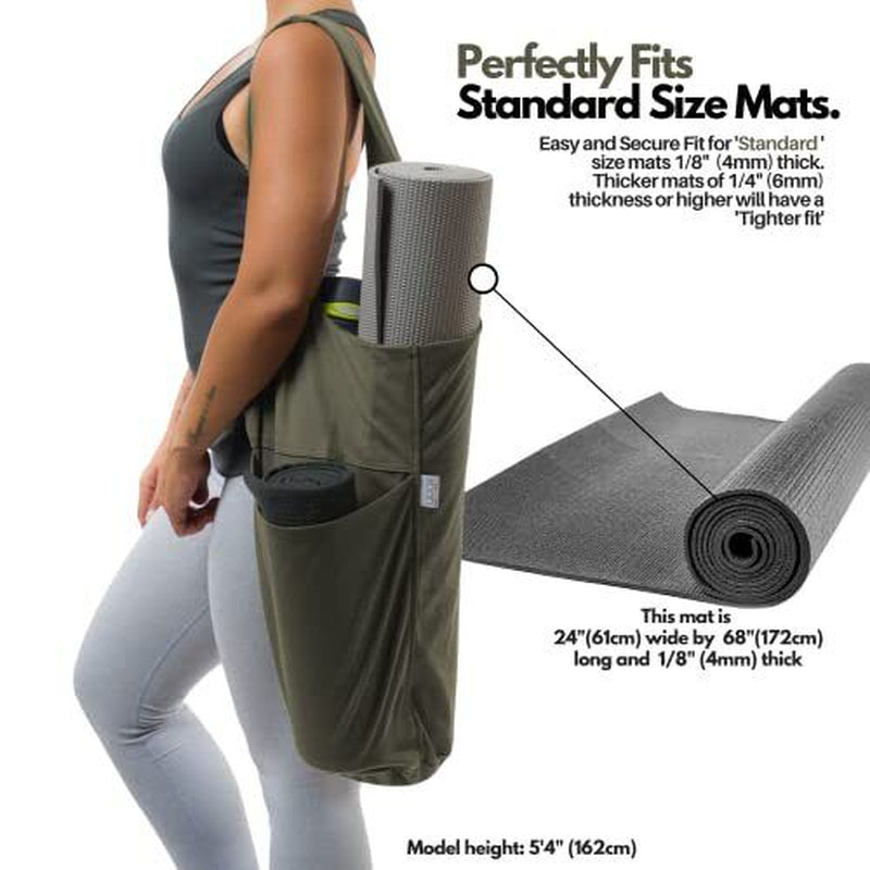 Yoga Mat Bag | Tote Yoga Bag | Sling Yoga Tote Olivine Green