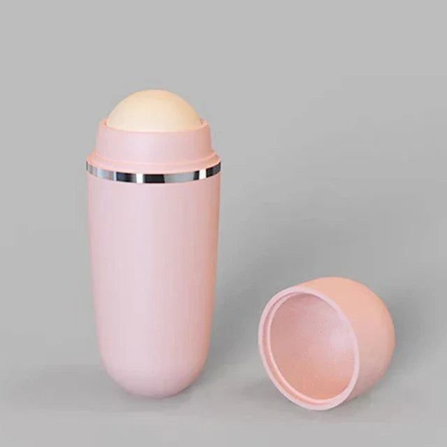 Natural Volcanic Stone Face Oil Absorbing Roller – Skin Care & Makeup Tool for Pore Cleansing and Massage
