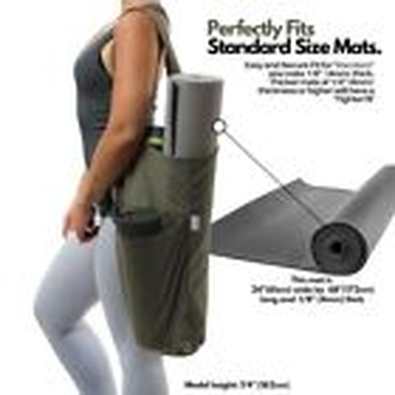 Yoga Mat Bag | Tote Yoga Bag | Sling Yoga Tote Olivine Green