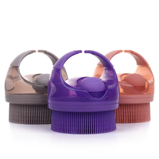 Silicone Body Scrubber Brush – Soft Bristle Bath Brush, Exfoliator & Soap Dispenser Massager