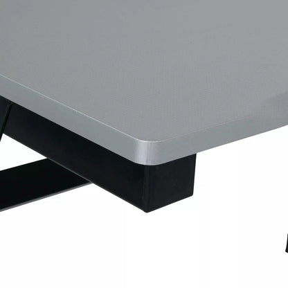 Zone Gaming Table Black/Silver - PC Desk with Charging Station & Cup Holder
