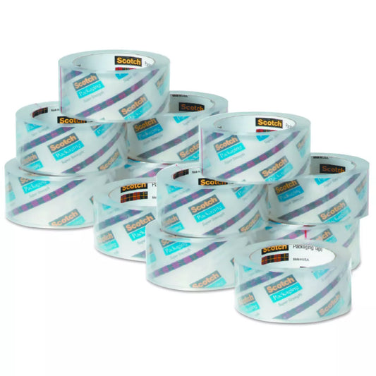 Scotch 36Pk Heavy Duty Tape Refills 1.88" X 54.6Yd 3" Core: Packing Tape Refills, Clear, 163.8Ft Length, 3" Core