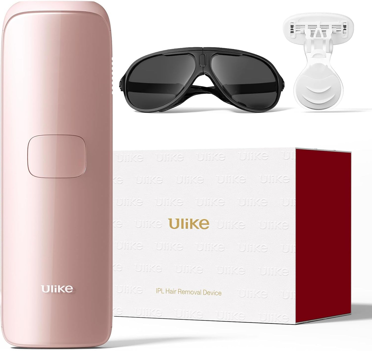 Women's IPL Laser Hair Removal Device with Ice-Cooling Technology - Pink